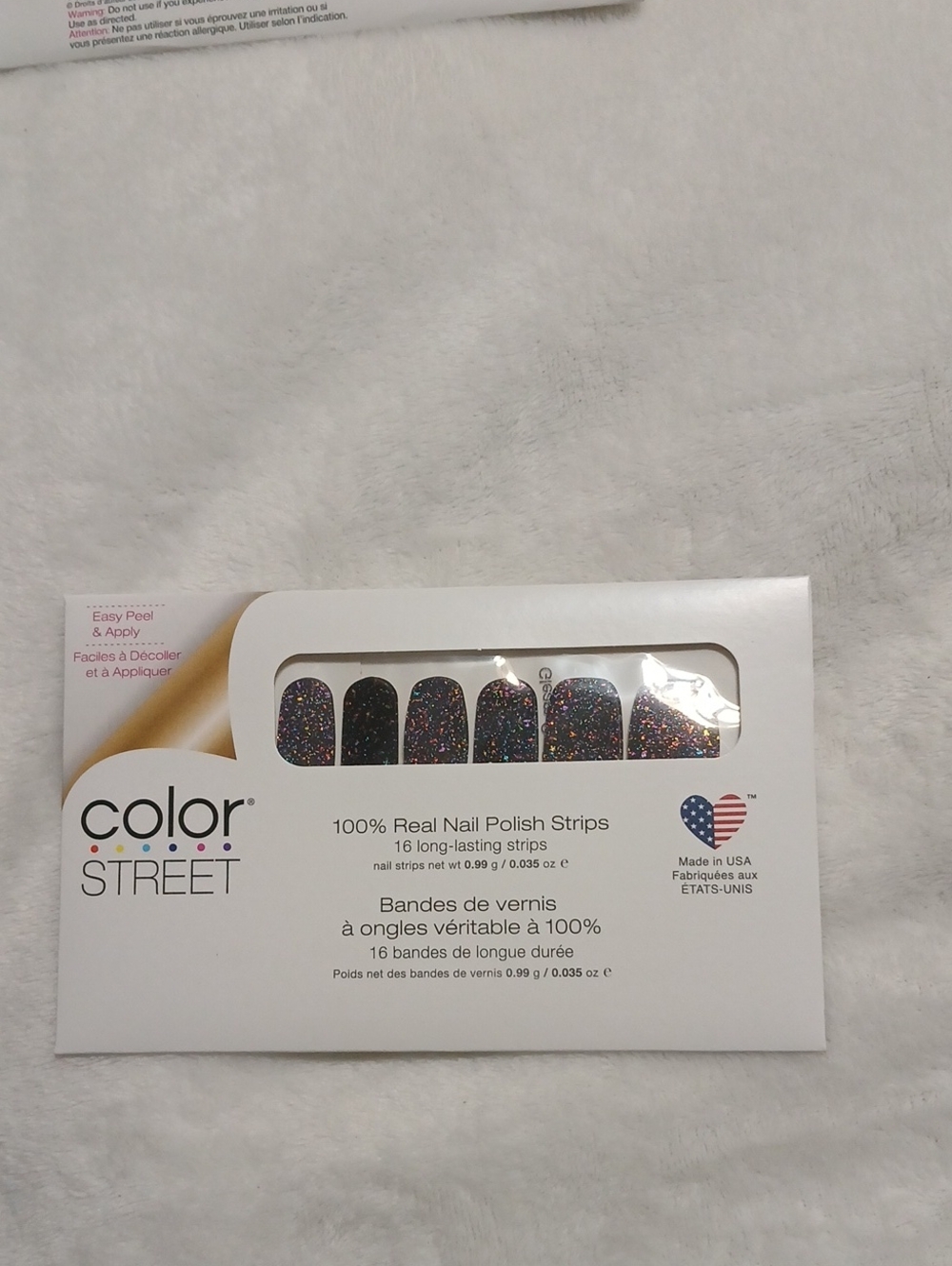 NC10 Color Street Multicolor Glitter Press-On Nail Strips